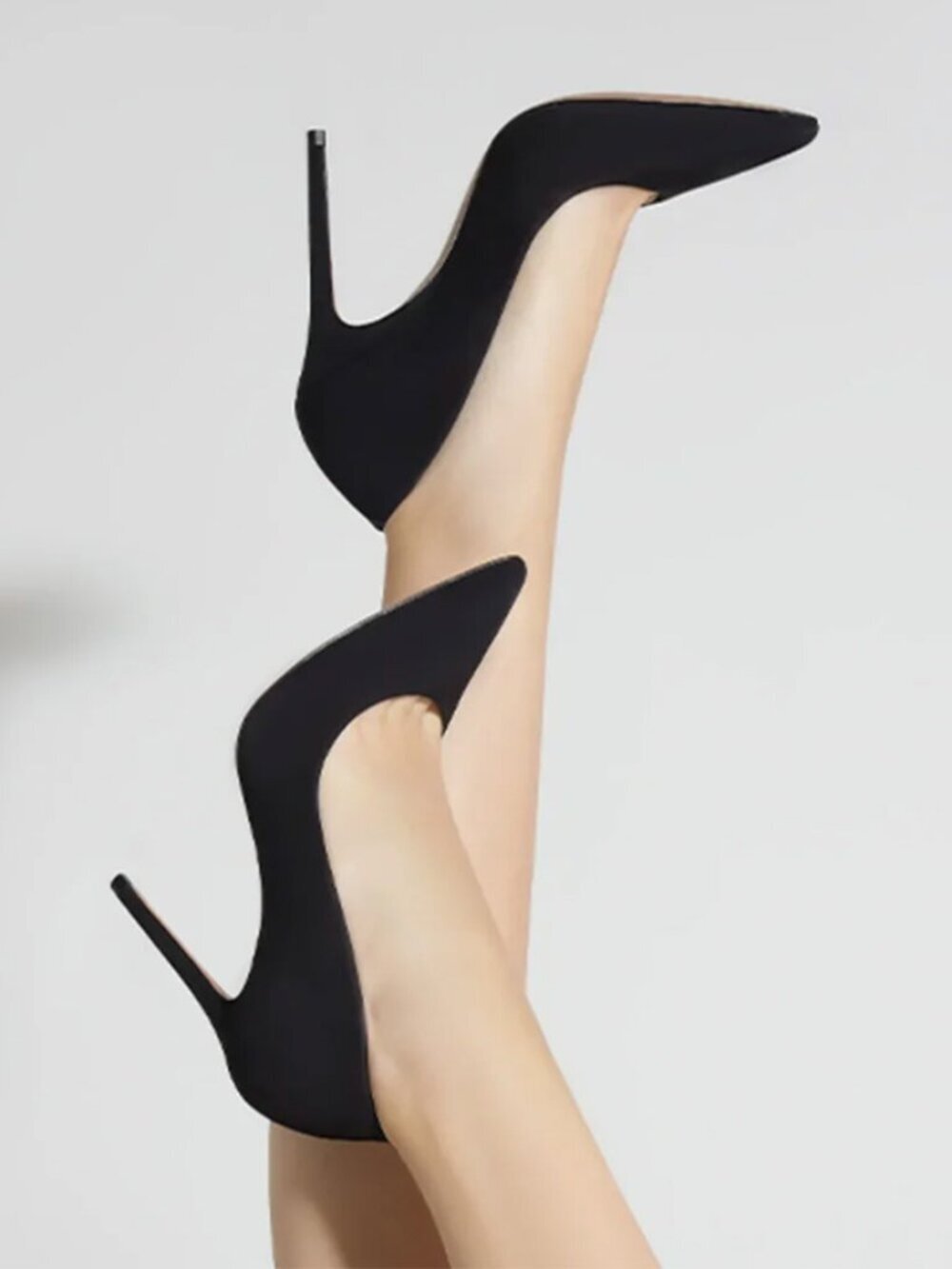 SCHUTZ Lou High Stiletto Pumps in Black Nubuck Size 8.5